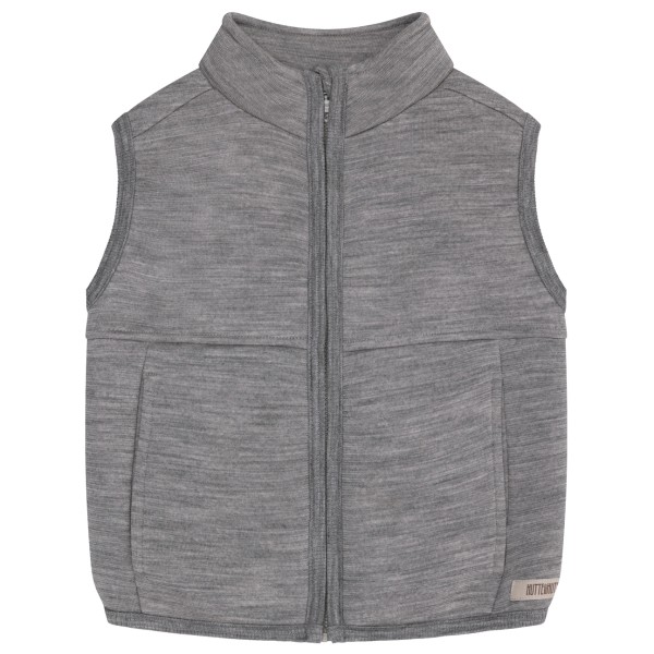 Huttelihut Kid’s Vest Wool Brushed Inside Merinobodywarmer Grijs
