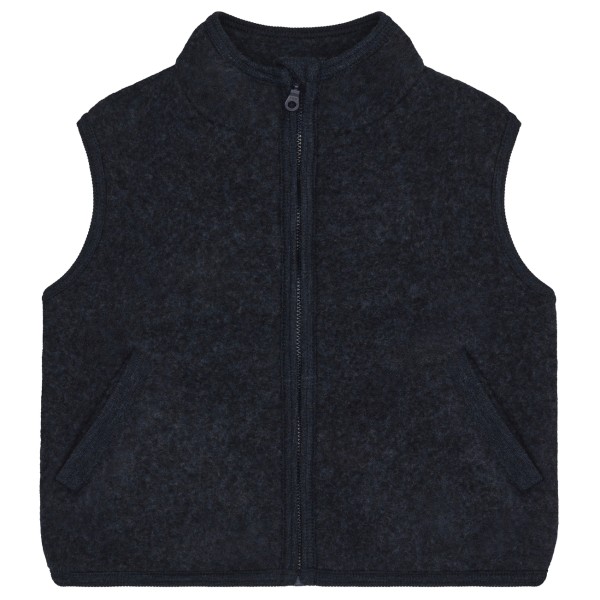 Huttelihut Kid’s Vest Wool Fleece Merinobodywarmer Zwart