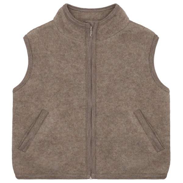 Huttelihut Kid’s Vest Wool Fleece Merinobodywarmer Bruin