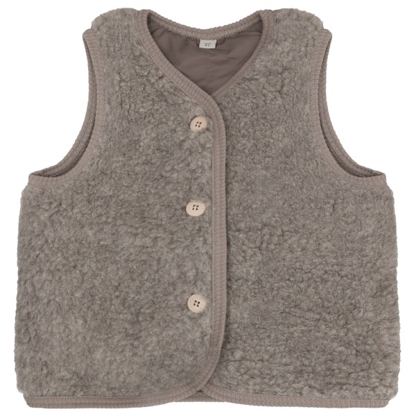 Huttelihut Kid’s Vest Wool Teddy Lining Wollen bodywarmer Grijs