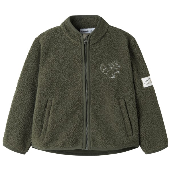 Name it Kid’s Owe L/S Teddy Cardigan Fleecevest Olijfgroen