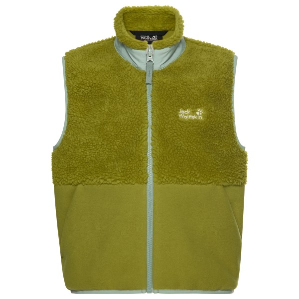Jack Wolfskin Kid’s Ice Curl Vest Fleecebodywarmer Olijfgroen