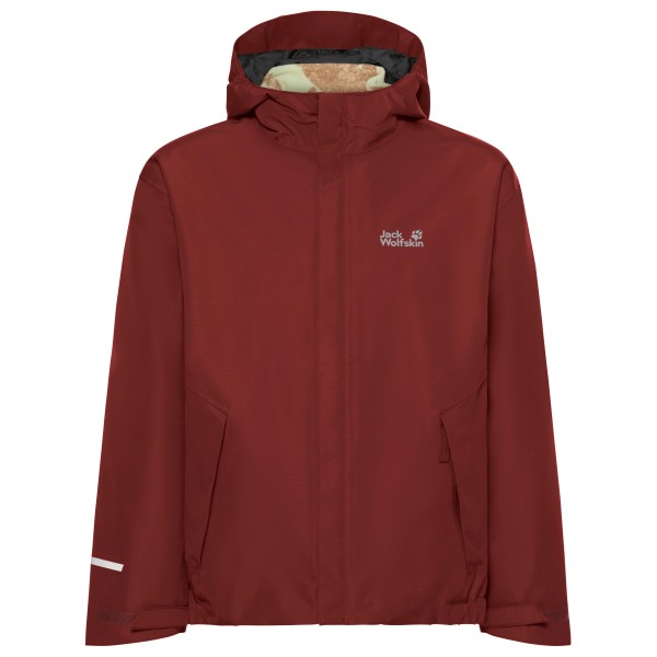 Jack Wolfskin Kid’s Iceland 3in1 Print Jacket 3-in-1-jas Rood