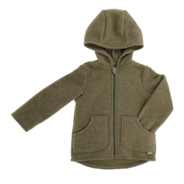 maximo Kid’s Jersey Fleece Jacke m. Kapuze Vrijetijdsjack Olijfgroen