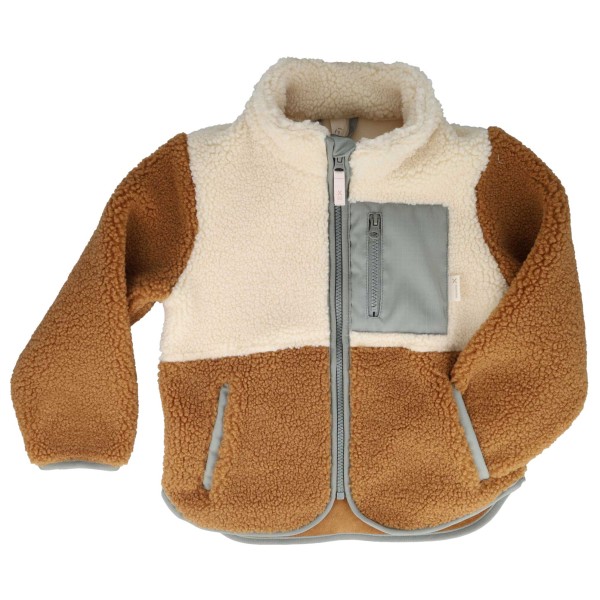 maximo Kid’s Sherpa Jacke Farbblock Fleecevest Bruin