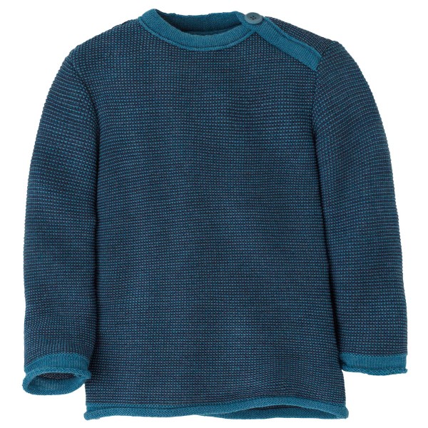 disana Kid’s Melange-Pullover Merinotrui Blauw