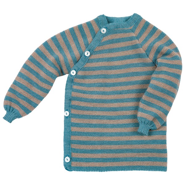 Image of Reiff - Kid"s Ringelschlüttli - Merinopullover Gr 74/80 türkis'