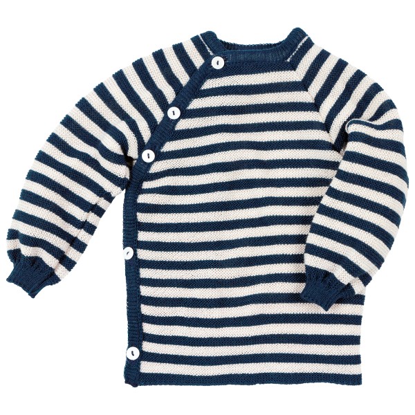 Image of Reiff - Kid"s Ringelschlüttli - Merinopullover Gr 74/80 blau'