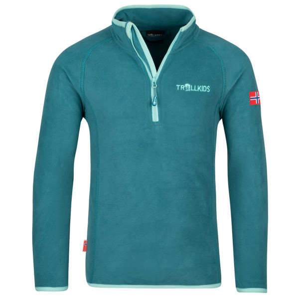 Image of Trollkids - Kid"s Nordland Half Zip - Fleecepullover Gr 128 türkis'