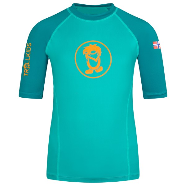 Trollkids - Kid's Kvalvika T - Funktionsshirt Gr 128 türkis
