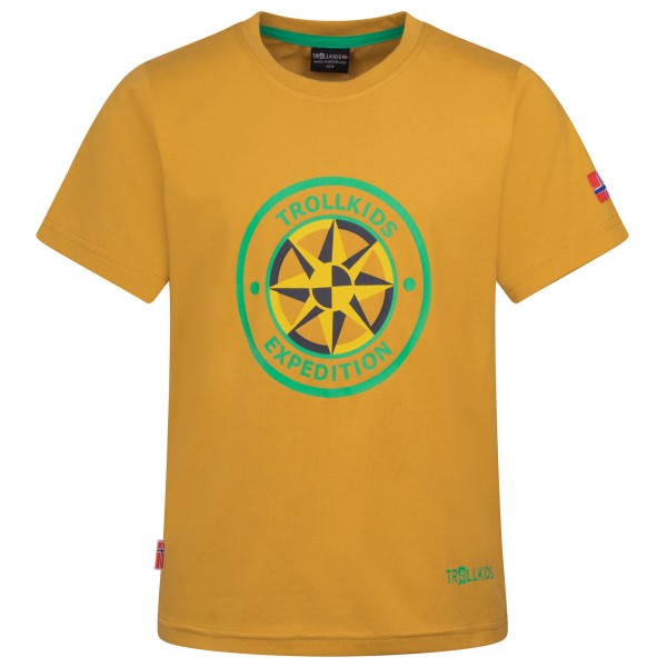 Trollkids Windrose T T-Shirt Kinder (Gr 176 |gelb)