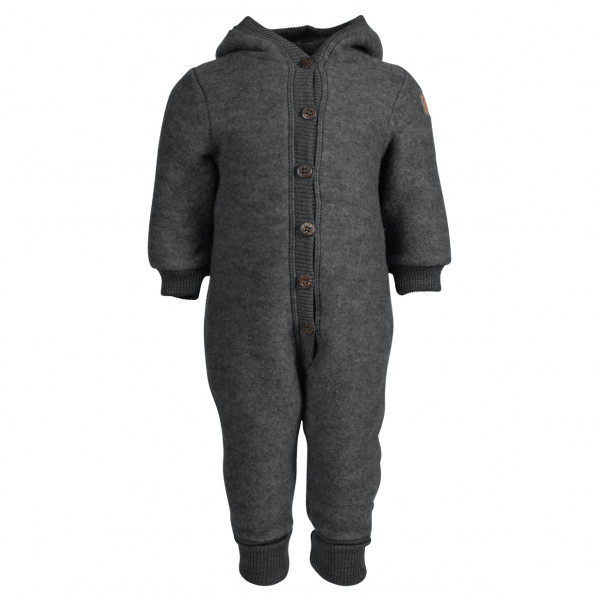 Image of Mikk-Line - Kid"s Wool Baby Suit with Hood - Overall Gr 104 grau'