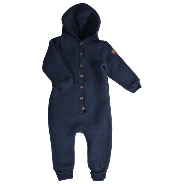 Image of Mikk-Line - Kid"s Wool Baby Suit with Hood - Overall Gr 104 blau'