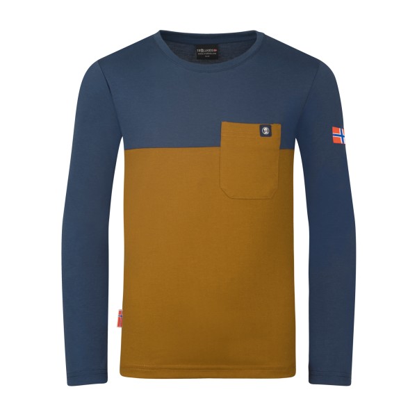 Trollkids - Kid's Bergen Longsleeve - Longsleeve Gr 176 blau/braun