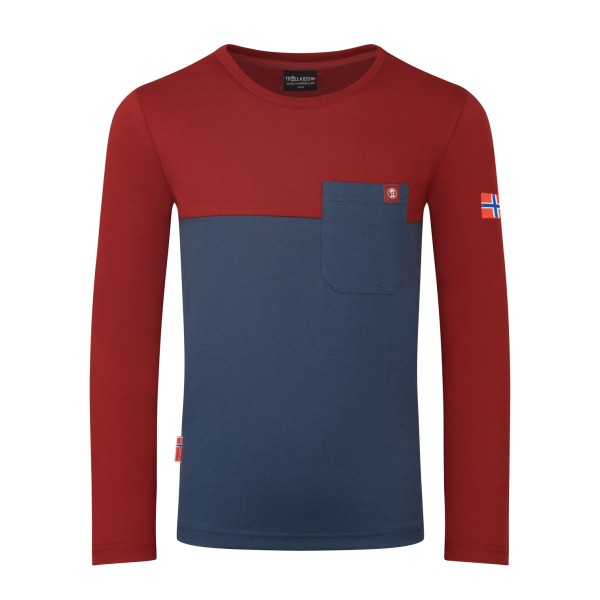 Trollkids - Kid's Bergen Longsleeve - Longsleeve Gr 98 rot/blau