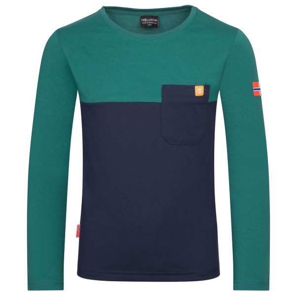 Trollkids Bergen Longsleeve Longsleeve Kinder Alltag (Gr 128 |türkis/blau)