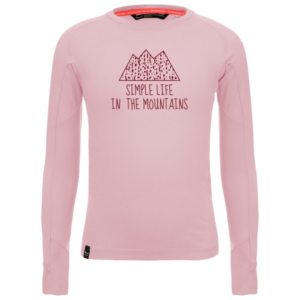 Image of Salewa - Kid"s Pure Graphic Dry L/S Tee - Longsleeve Gr 128 rosa'