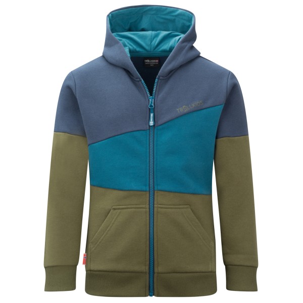 Trollkids Kid’s Alesund Sweater Hoodie olijfgroen Blauw