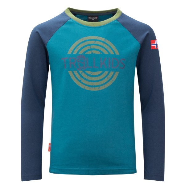 Image of Trollkids - Kid"s Preikestolen Longsleeve - Longsleeve Gr 128 türkis/blau'