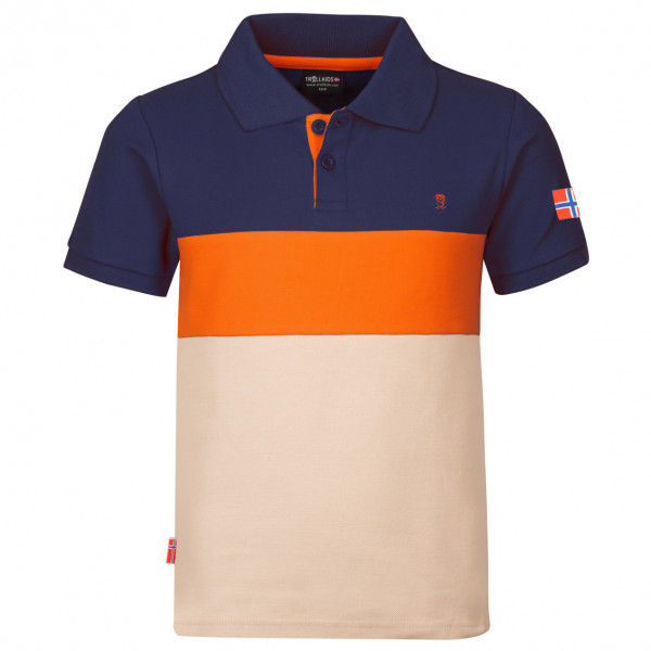 Image of Trollkids - Kid"s Eikefjord Polo - Polo-Shirt Gr 104;110;116;128;140;92;98 beige/blau;blau;bunt;grün'