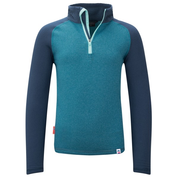 Trollkids Kid’s Rauland Half Zip Fleecetrui /turkoois Blauw