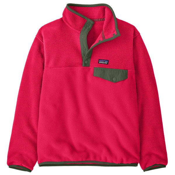 Patagonia Boy’s Lightweight Synchilla Snap-T Pullover Fleecetrui Rood