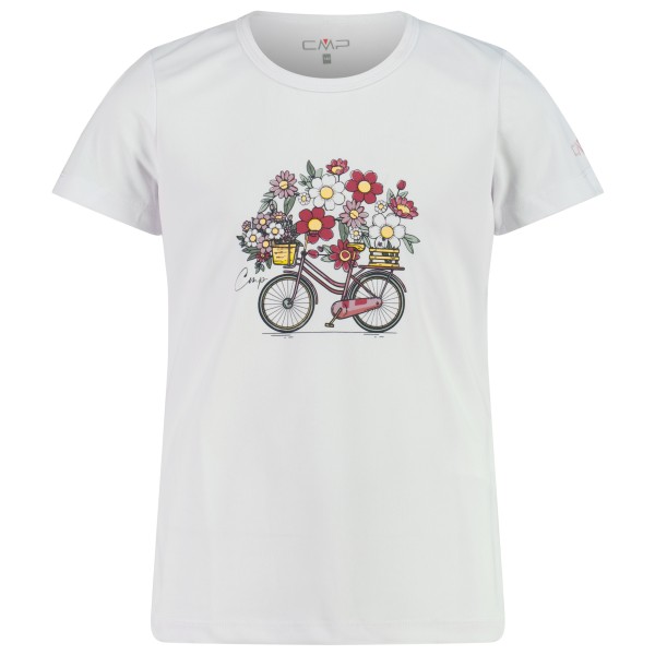 T-Shirt CMP T-Shirt Piquet Print Kinder (Gr 176 |weiß)
