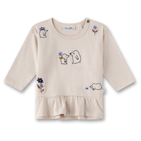 Image of Sanetta - Girl Kid"s Shirt Pure LT 2 - Longsleeve Gr 68 beige/grau'