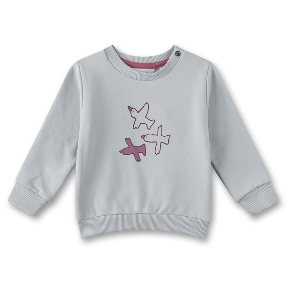 Image of Sanetta - Girl Kid"s Sweatshirt Pure Flower - Longsleeve Gr 62;68;74;80;86;92 grau'
