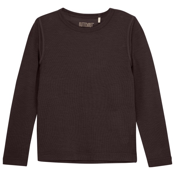 Image of Huttelihut - Kid"s T-Shirt L/S Wool - Merinoshirt Gr 110 braun'