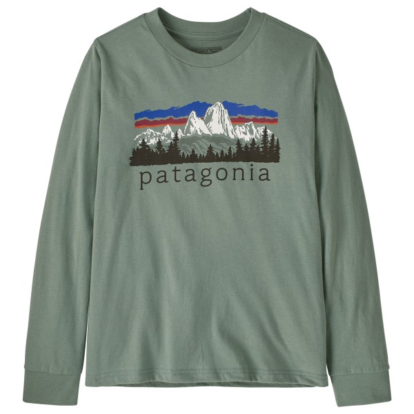 Patagonia Kid’s L/S Graphic T-Shirt Trui /olijfgroen