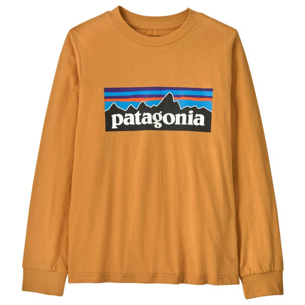 Patagonia Kid’s L/S P-6 Logo T-Shirt Trui Oranje