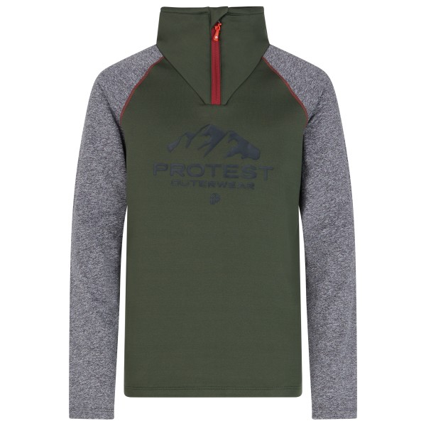 Image of Protest - Kid"s Prtraf 1/4 Zip Active Top - Fleecepullover Gr 140 grau/oliv'