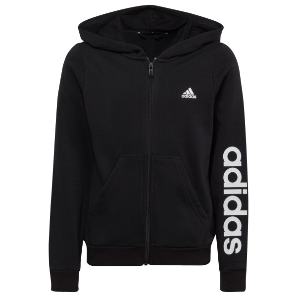 Image of adidas - Girl"s Essentials Linear Logo Cotton Fullzip Hoody - Hoodie Gr 128;140;152;164 rosa;schwarz'