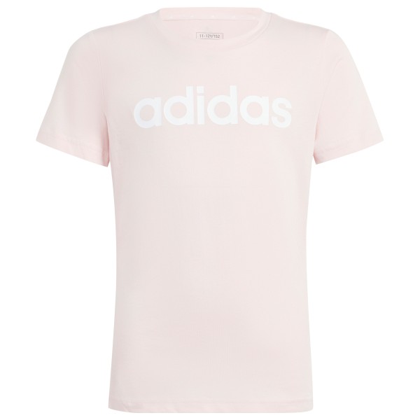 Image of adidas - Girl"s Essentials Linear Logo Cotton Slim Fit Tee - T-Shirt Gr 128 weiß'