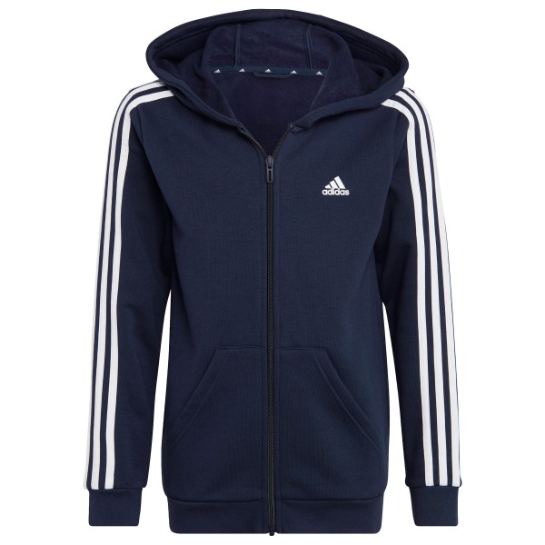 Image of adidas - Kid"s Essentials 3-Stripes Fleece Fullzip Hoodie - Hoodie Gr 128 blau'