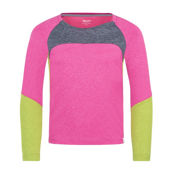 Trollkids Seiland Longsleeve Funktionsshirt Kinder Wandern (Gr 104 |rosa)