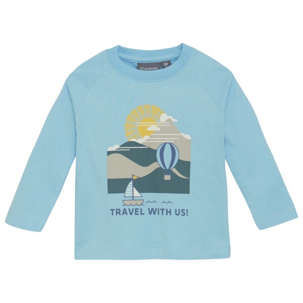 Longsleeve Color Kids Baby T-Shirt with Chestprint L/S Kinder (Gr 86 |blau)