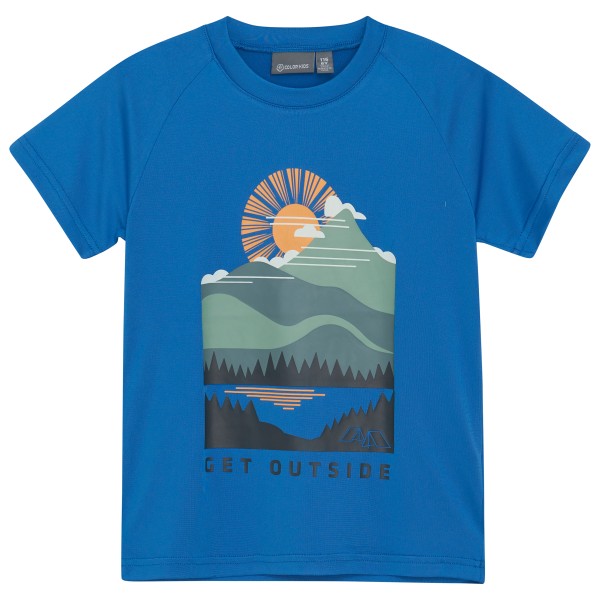 Color Kids - Kid's Boys T-Shirt with Print S/S - Funktionsshirt Gr 116 blau