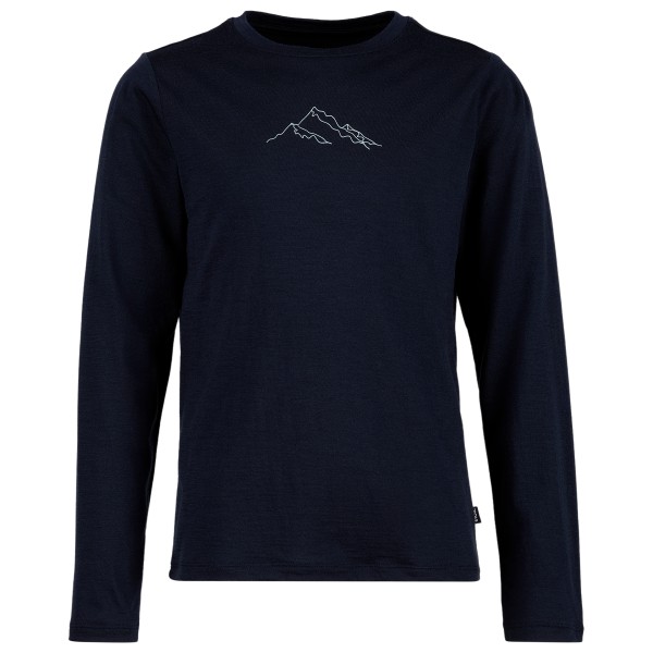 Stoic – Kid’s Merino155 LaholmSt. Print L/S – Merinoshirt maat , Blauw