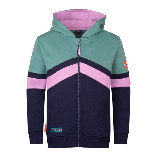 Trollkids - Girl's Flekkefjord Jacket - Sweat- & Trainingsjacke Gr 128 blau