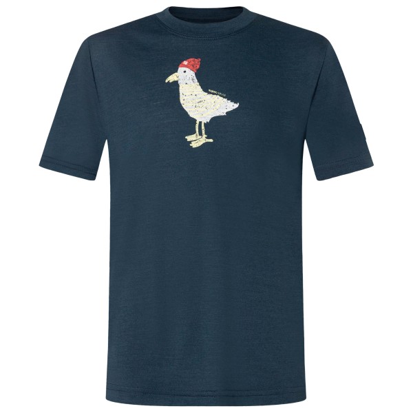 super.natural Johnny Tee Merinoshirt Kinder (Gr 104 |blau/ various)