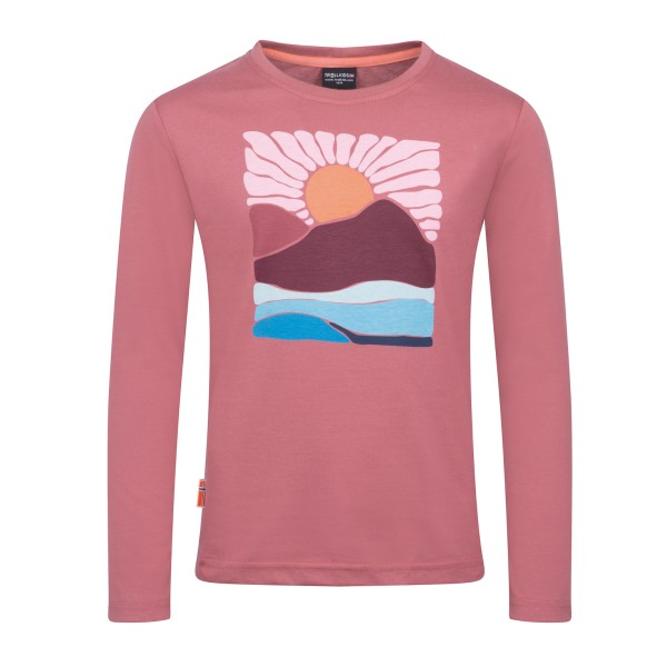 Trollkids - Girl's Falketind Longsleeve - Longsleeve Gr 128 rosa