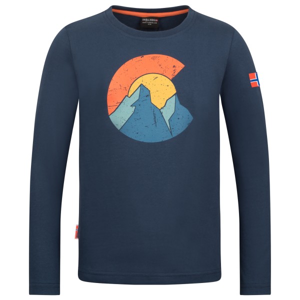 Longsleeve Trollkids Halsafjord Longsleeve Kinder (Gr 116 |blau)
