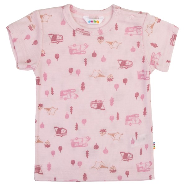 Merinoshirt Joha Blouse with Short Sleeves Kinder (Gr 120 |rosa)
