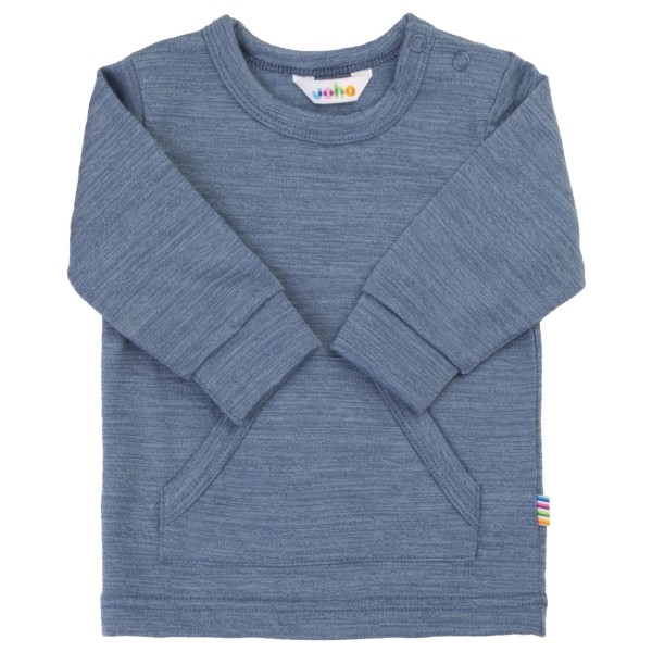 Joha Kid’s Blouse L/S with Belly Pockets Merinotrui Grijs