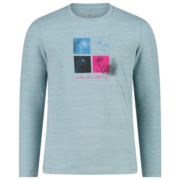 CMP Girl’s T-Shirt 36N2895 Longsleeve /turkoois Grijs