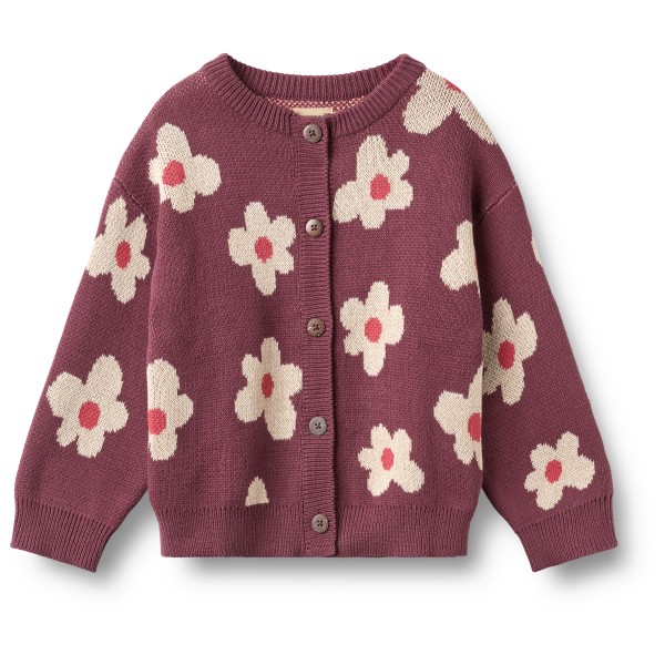 WHEAT Kid’s Jacquard Cardigan Alvilda Cardigan Purper