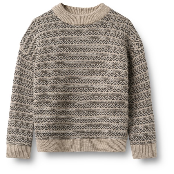 WHEAT Kid’s Jacquard Pullover Jens Merinotrui Grijs