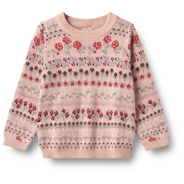 WHEAT Kid’s Jacquard Pullover Mikmak Trui Roze